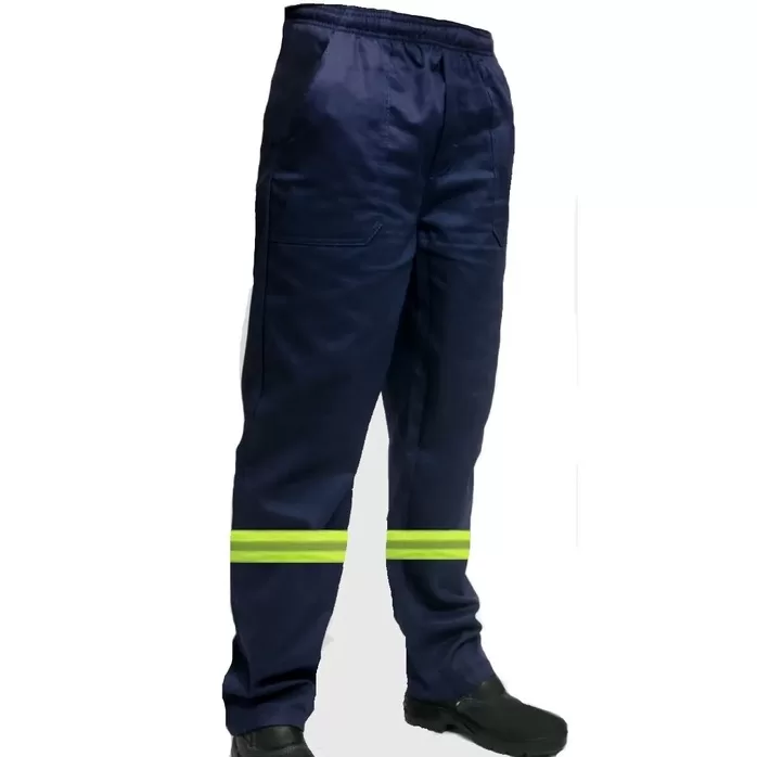 Vestuario calça profissional brim azul masculino