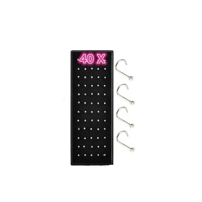 PROMOCAO  Kit 40 Piercing Para Nariz  Aço Cirugic