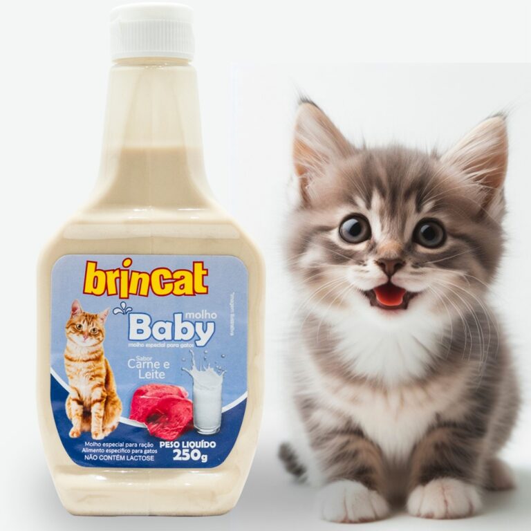 Molho Para Ração de Gatos Sabor Carne e Leite Br