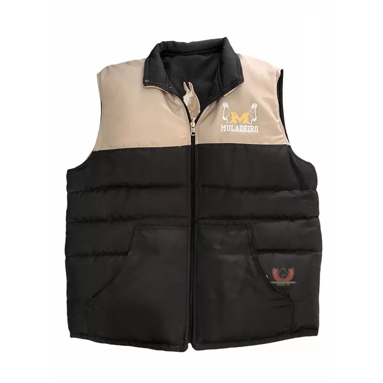 Colete Country Masculino Acolchoado Dois em Um Mul