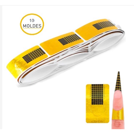 Moldes Adesivos De Papel Para Unha Gel Fibra Decor