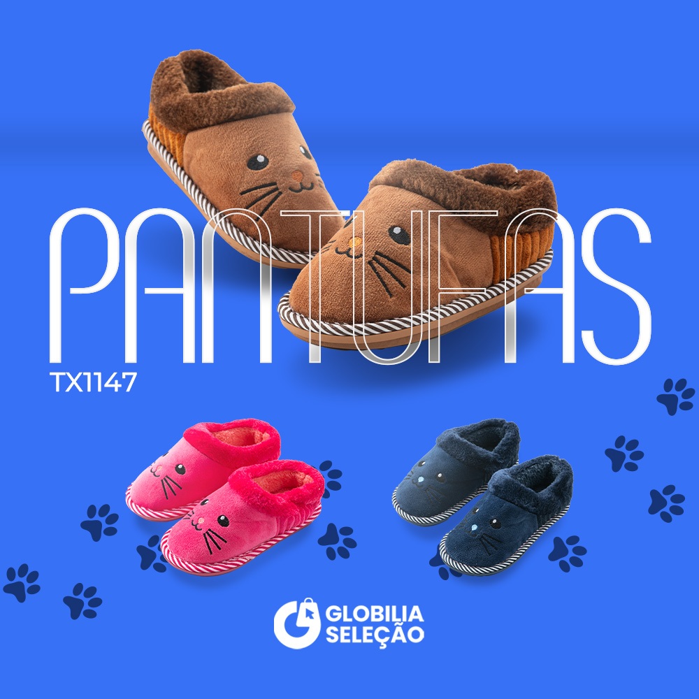 Pantufa Chinelo De Casa Infantil Menino Menina Pelúcia Confortável Inverno TX1147