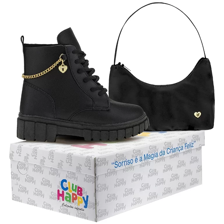 Bota Infantil Menina Coturno Infantil Feminina Mar