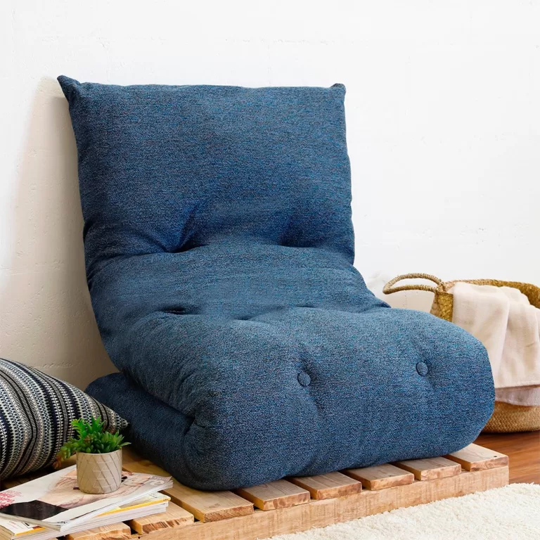 Futon Almofada Dobrável de Espuma Solteiro Jeans 