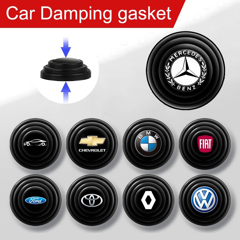 4/10 Pcs Autocolantes De Silicone Amortecedores Acessórios Para Carros Universal