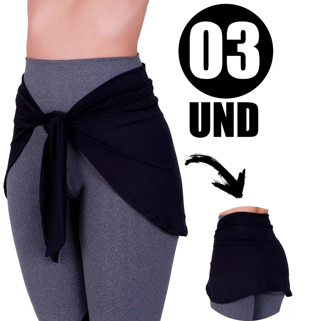Kit 03 Roupa de Academia Tapa Bumbum Fitness Para Usar Com Legging Modelo Confortavel Para Pratica d