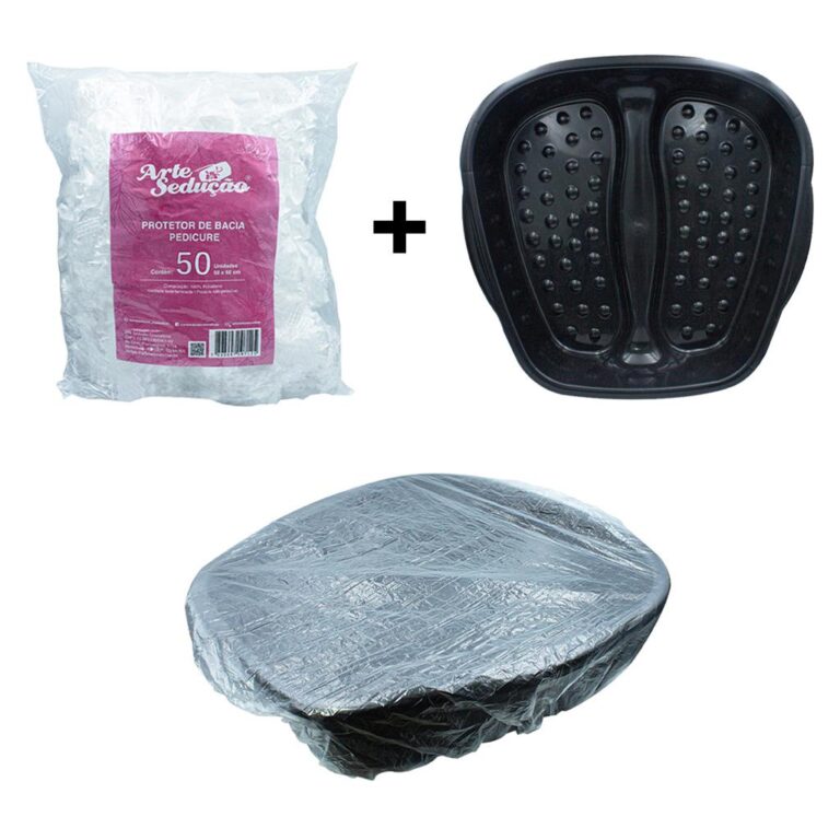 Kit 50 Protetores Descartáveis + Bacia para Pés 