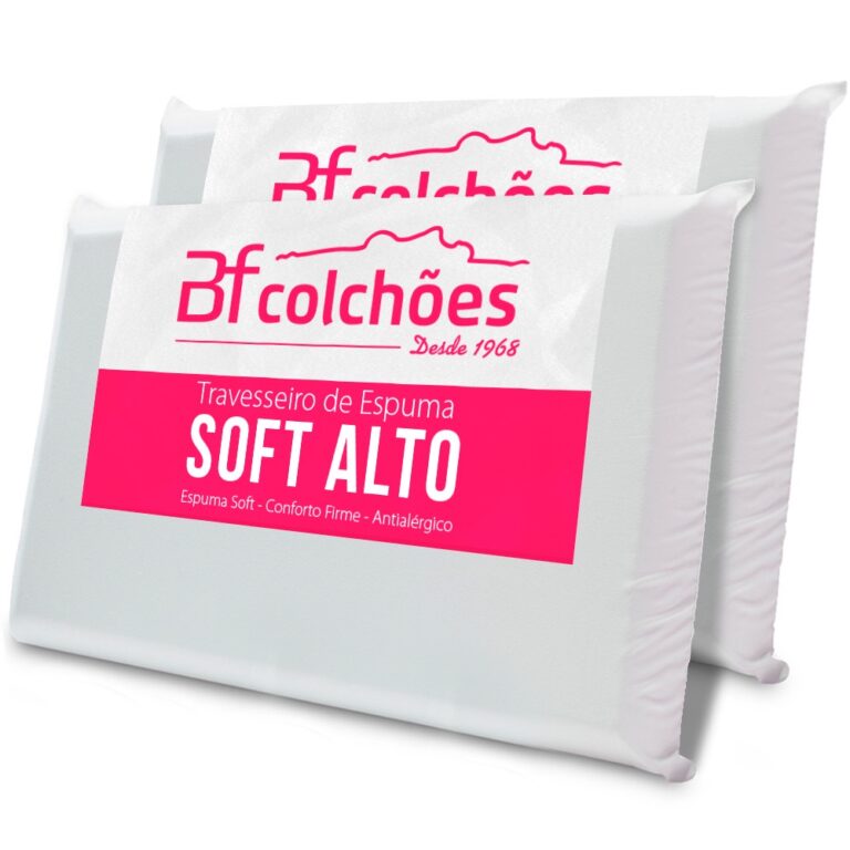 Kit 2 Travesseiro Alto Espuma Ortopédico Soft Fir