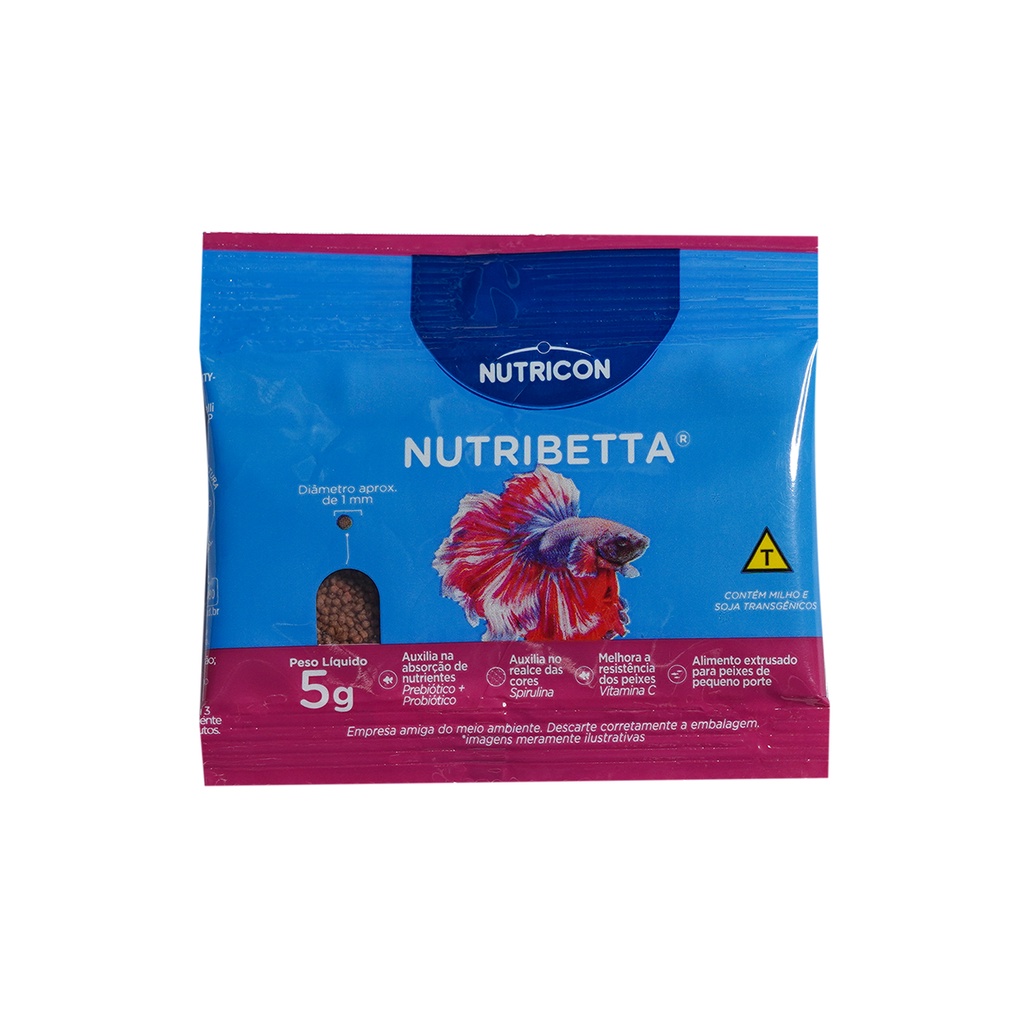 Comida de Betta Nutribetta sachê 5g Nutricon
