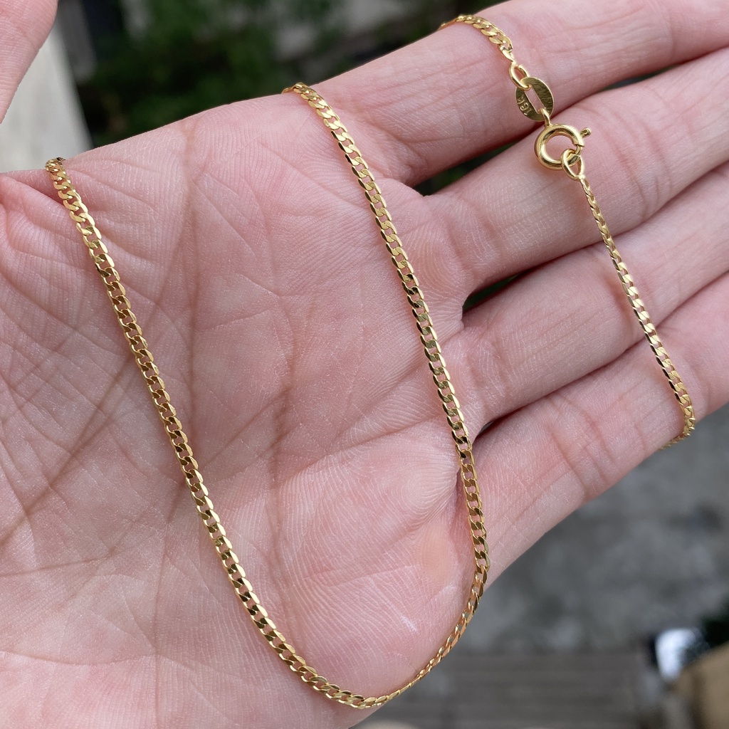 Corrente Masculina De Ouro Grumet 2mm 55cm Banhada a Ouro 24k Cordão Masculino