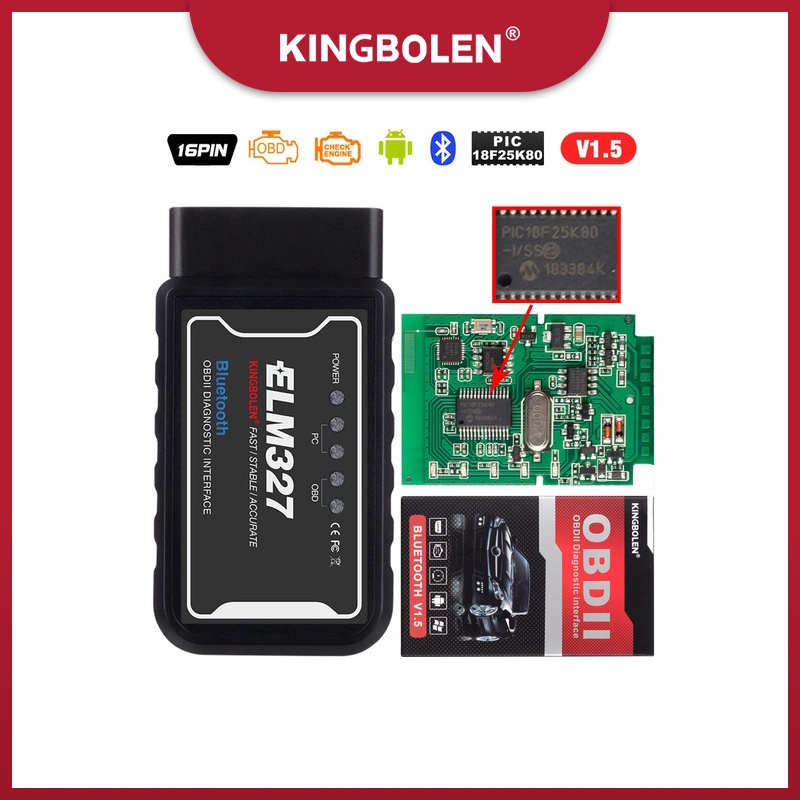 elm327 Bluetooth Compatível Com V1.5 PIC18F25K80 ATAL E ATPPS 4 Mhz Cristal wifi elm327 Para Android