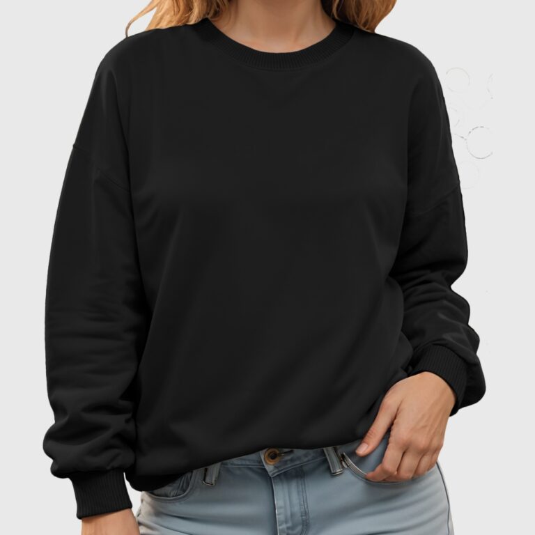 Blusão Moletom Gola Careca Liso Feminino e Mascul