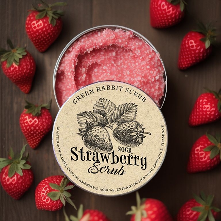 Lip Scrub Esfoliante Labial de Morango Hidratante 