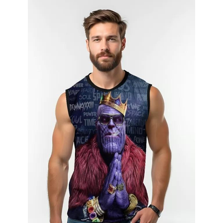 Camiseta Dry Fit Masculina UV 50+ Thanos Estampada