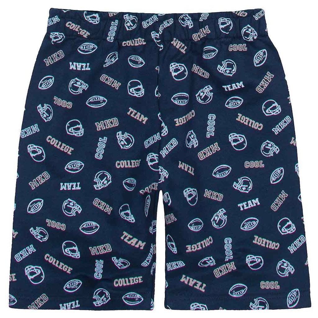 Bermuda Infantil Masculina Azul Esporte – Malwee Escola Tamanho 8