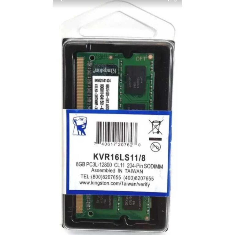 Memória Notebook Kingston 8GB DDR3L 1600MHz PC3L 