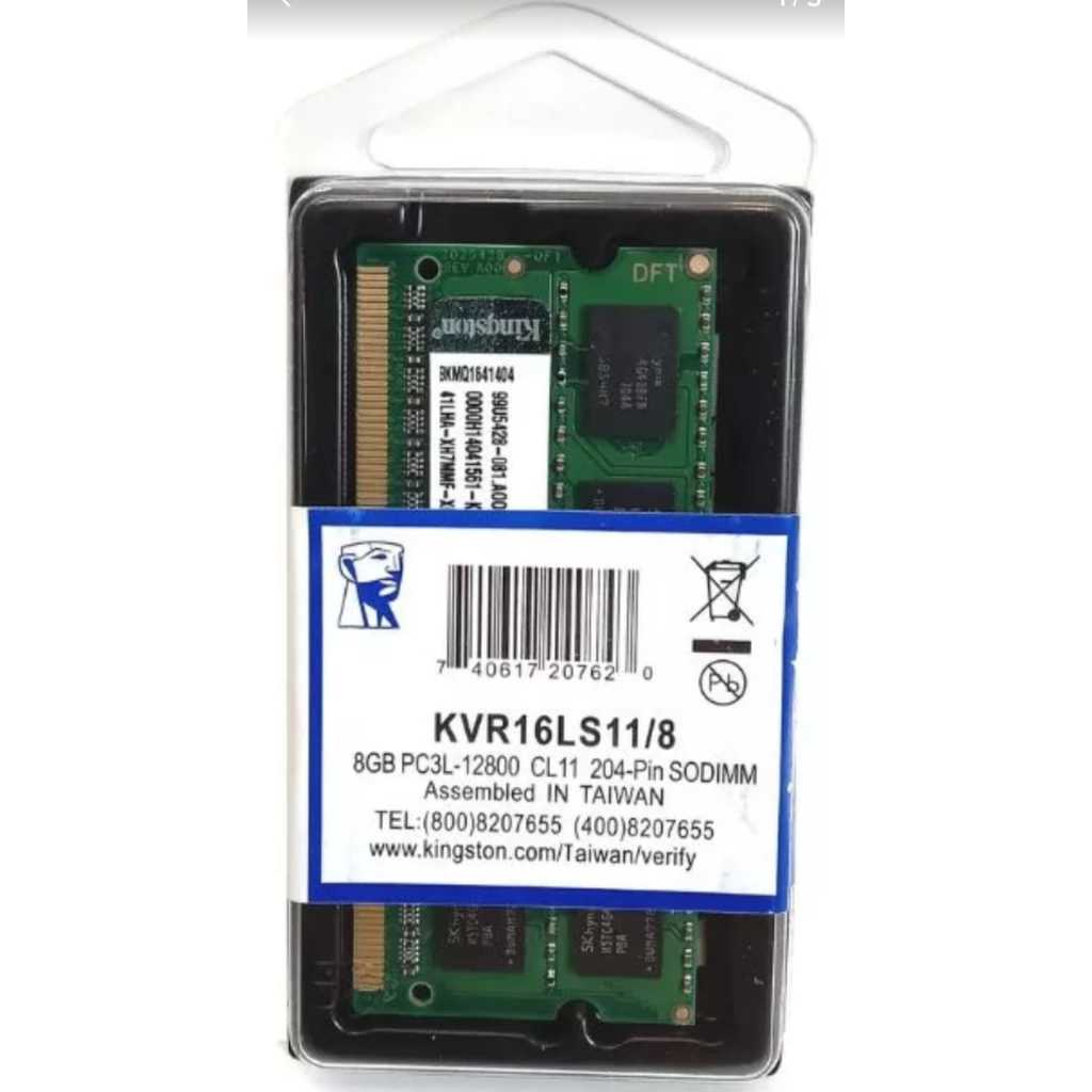 Memória Notebook Kingston 8GB DDR3L 1600MHz PC3L Frete Grátis