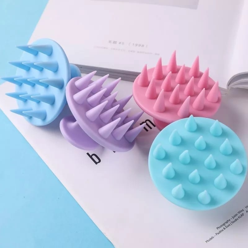 Escova De Lavar Cabelo de Silicone Auxilia O Crescimento Diminui A Quebra
