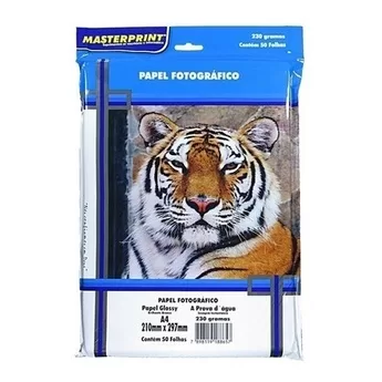 Papel Fotográfico A4 Glossy 230g 50 Folhas Premiu
