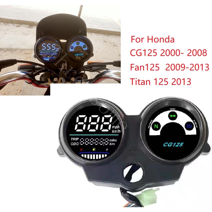 Para Honda Fan125 CG125 TITAN 125 ES KS KSE 2005-2013 Digital LED Painel Da Motocicleta Velocímetro