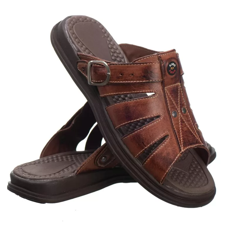 Sandália Chinelo Masculino Em Couro Legítimo Ant