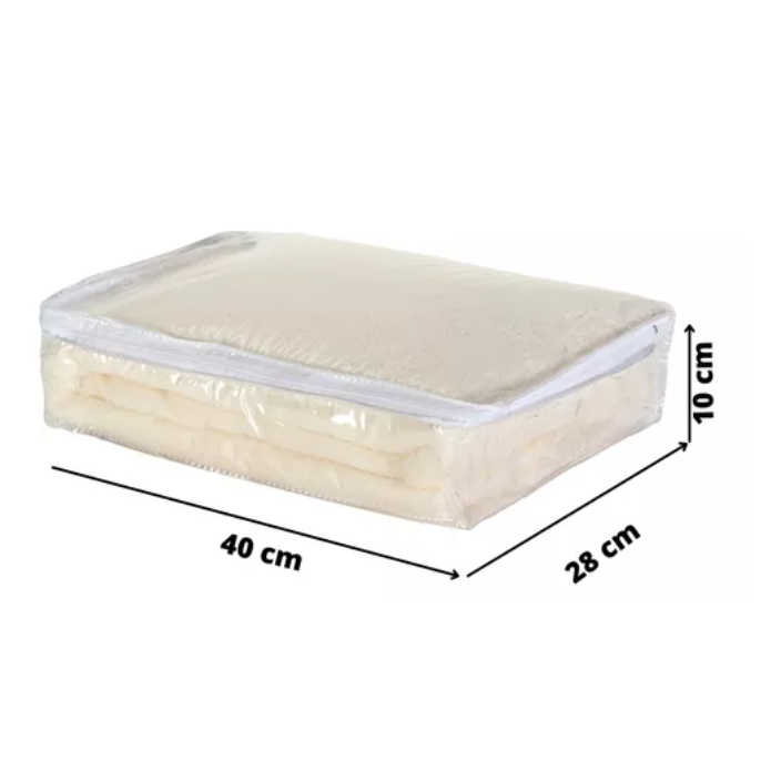 Organizador Multiuso Transparente de pvc com Zípe