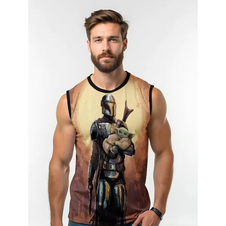 Camiseta Dry Fit Masculina UV 50+ Baby Yoda Estamp