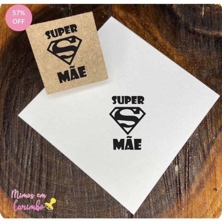 Carimbo Super Mãe dia das mães Super-mãe person