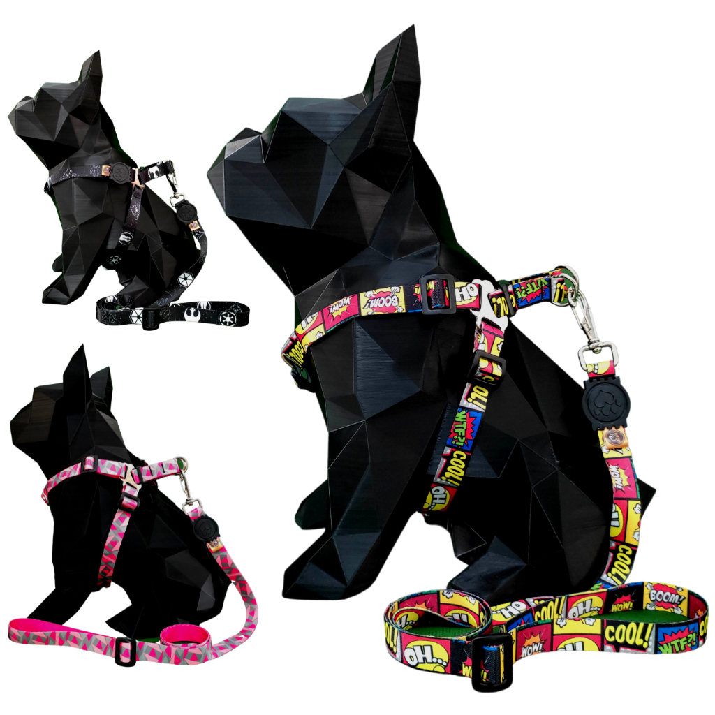 Coleira guia peitoral Paraquedas para Cachorro Com Guia resistente seguro para passeios