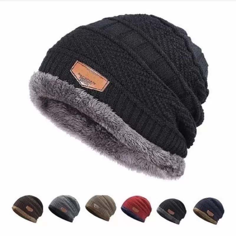 Touca Peluda Masculina E Feminina unisex De Lã Forrada Com Pelinhos