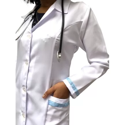 Jaleco Feminino, cinturado de Enfermeiro, Dentista