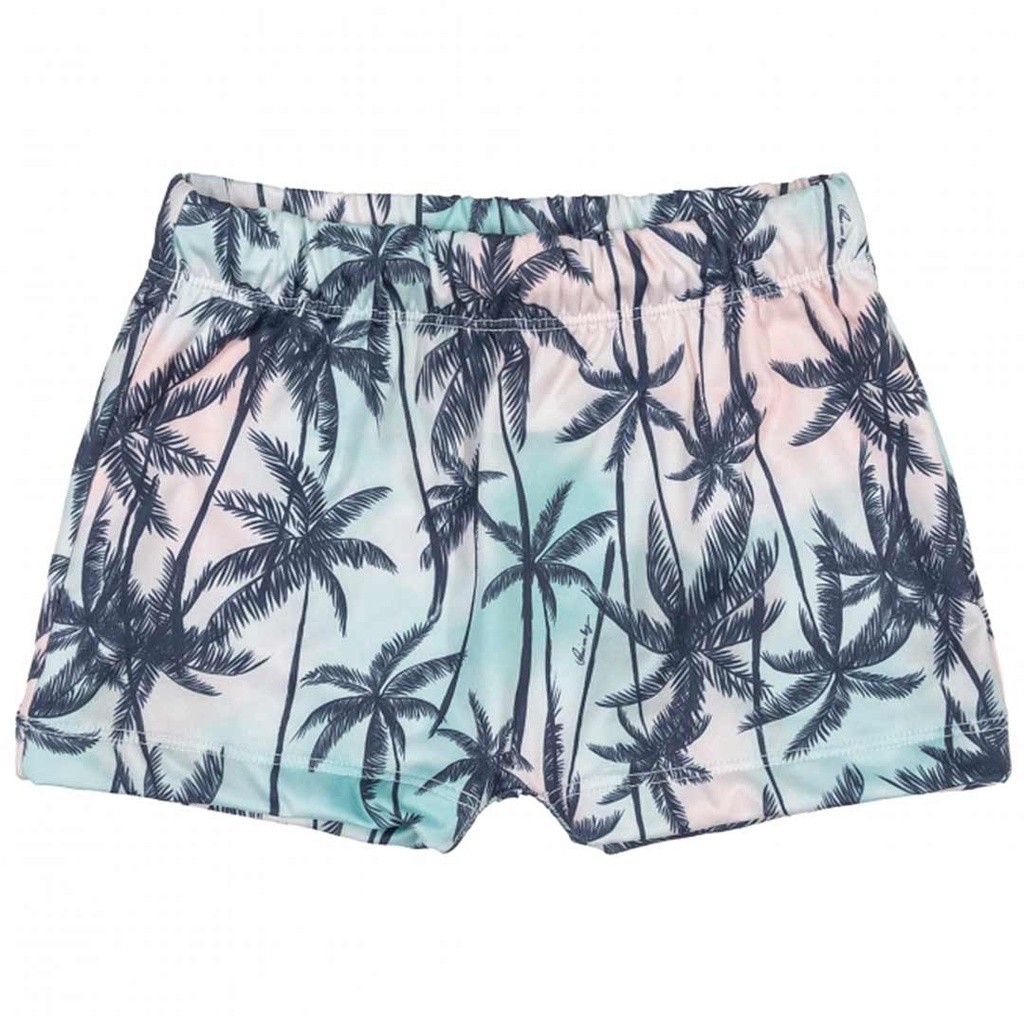 Sunga Boxer com Proteção UV Infantil Azul Coqueiro – Quimby Presente de Natal