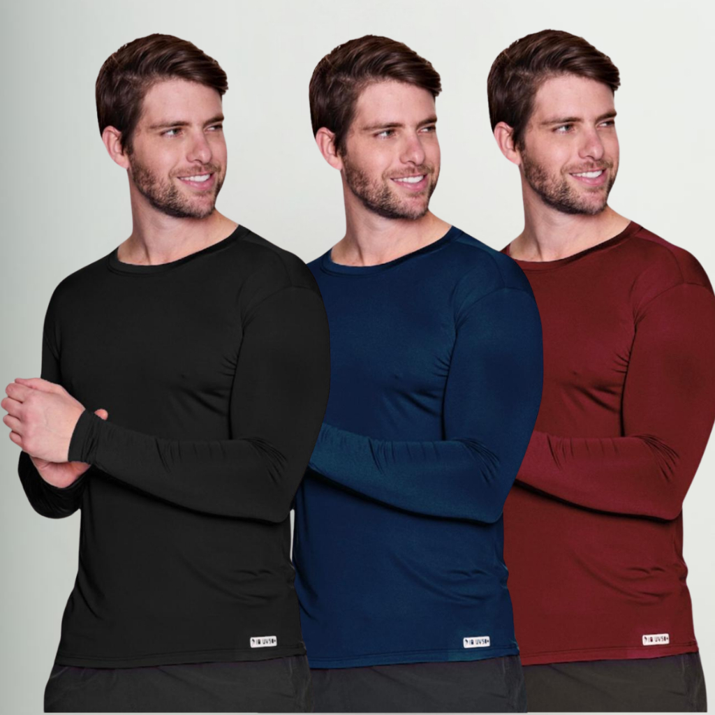 Camisa Térmica Proteção Uv 50+ Segunda Pele Unissex Camiseta Malha Fria MangaLonga