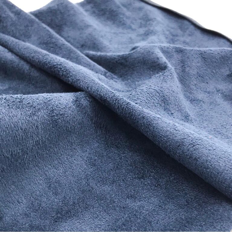 Tecido Suede Camurça Fino Azul Marinho 1m x 1,40m
