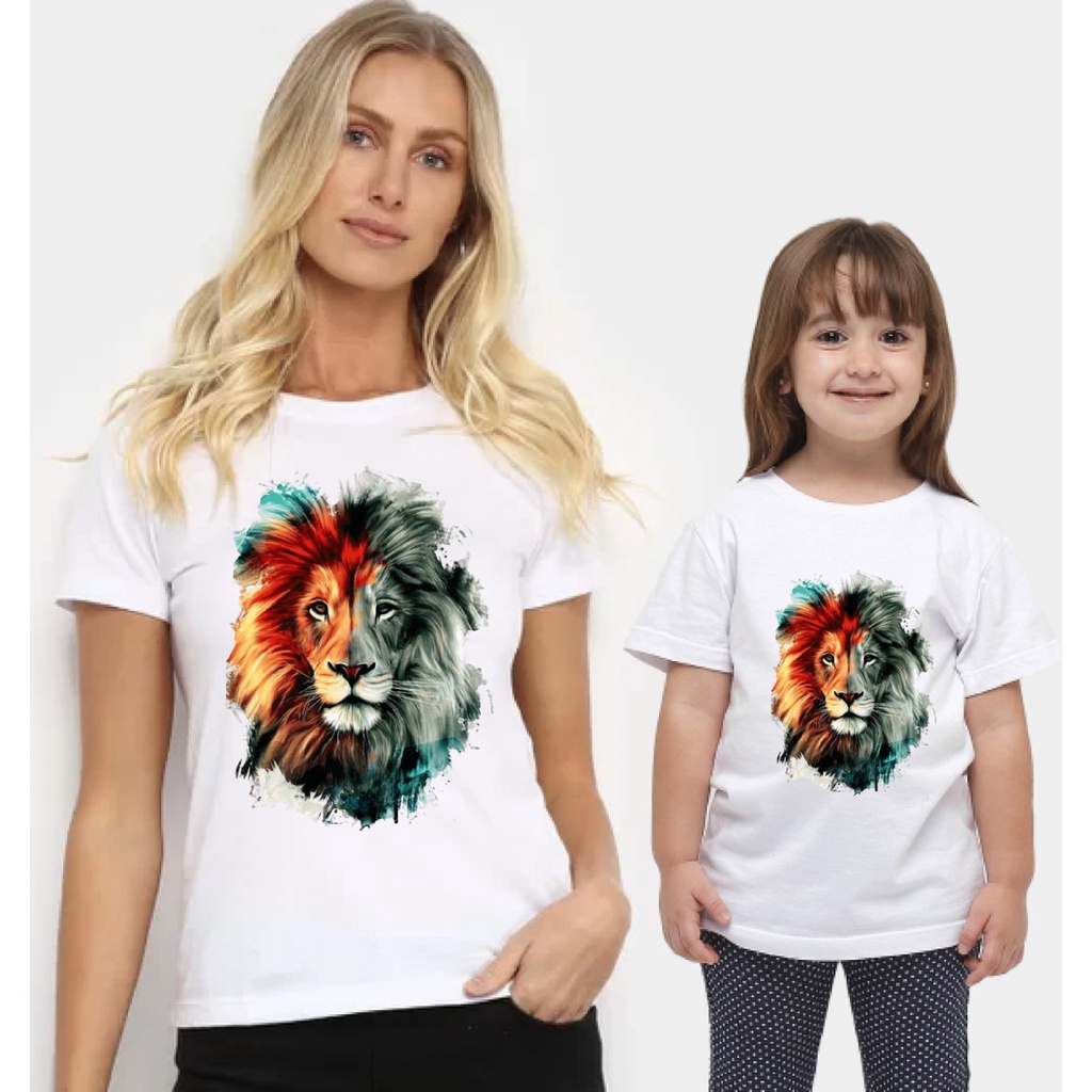 Camiseta Feminina Adulto + Camiseta Infantil Tal Mãe Tal Filha
