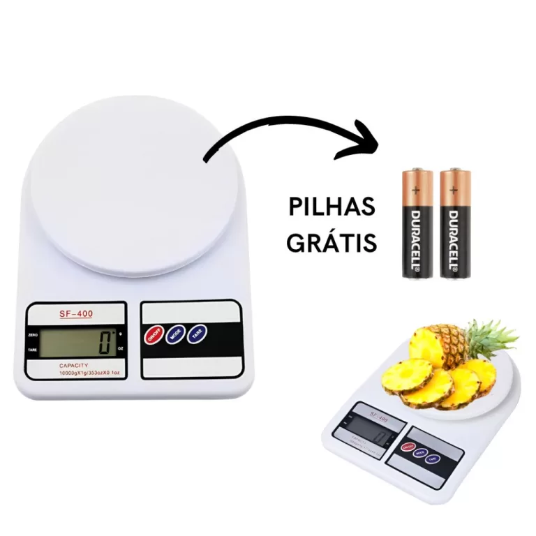 Balança digital cozinha precisão pilhas inclusas
