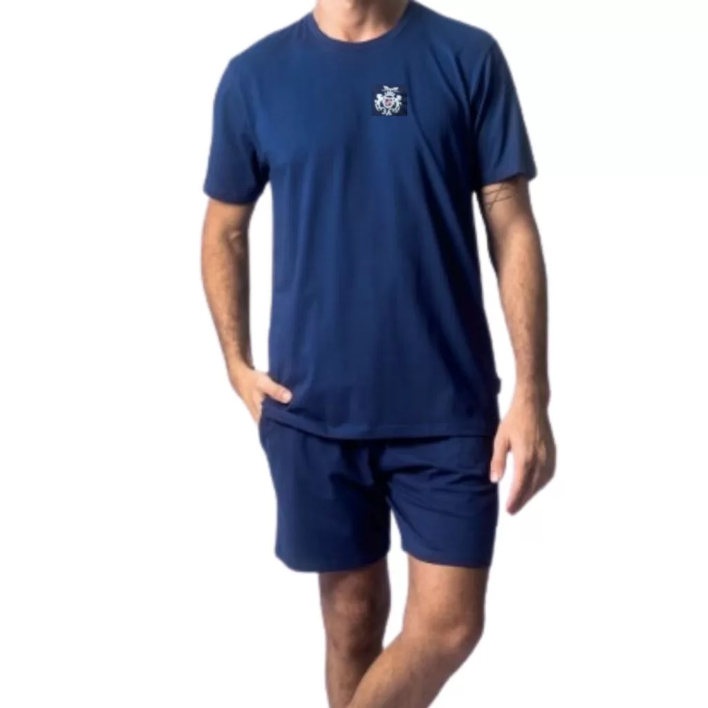 2 PIJAMAS MASCULINO ADULTO DE MANGA EM MALHA CORES SORTIDAS
