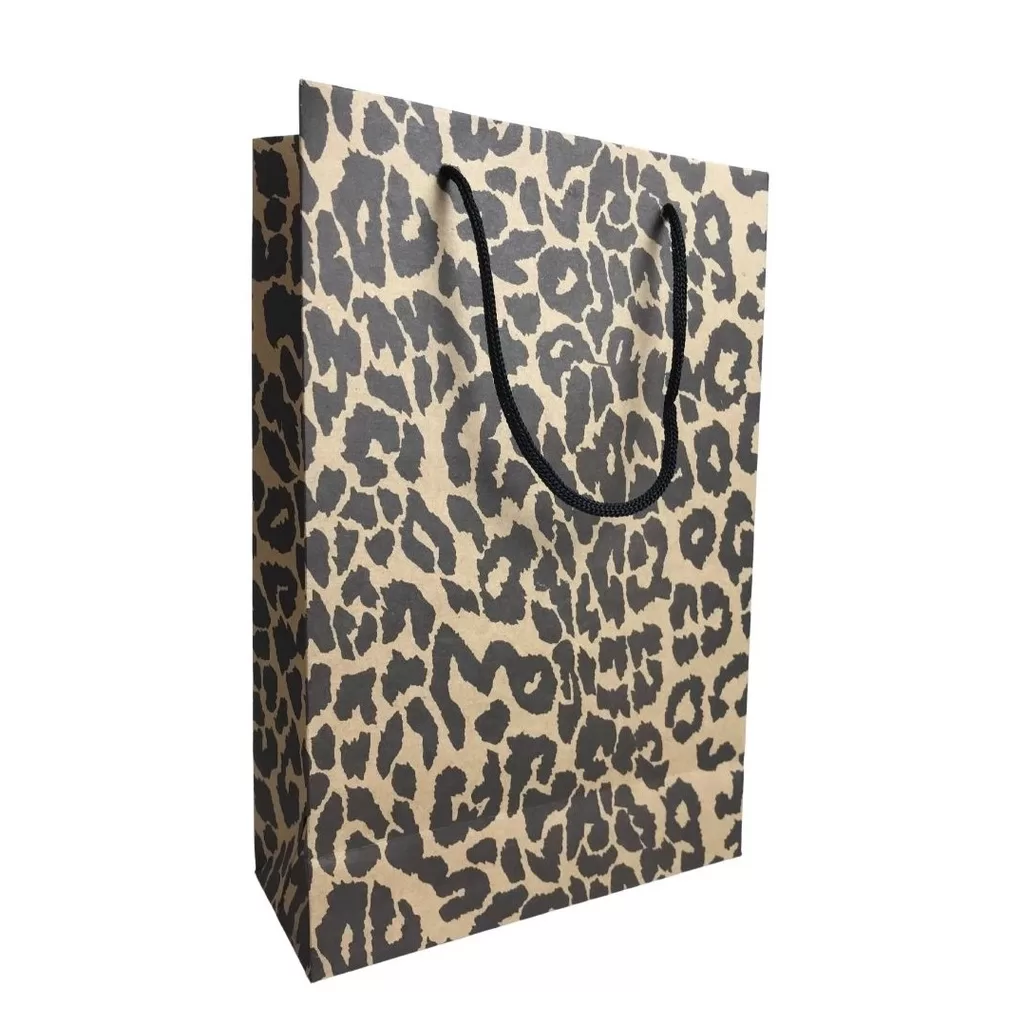 Sacola Papel Color/fantasia Onça 20x30x9 10 Und.