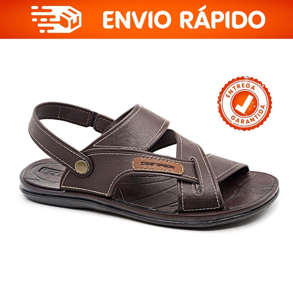 Papete Sandália Original Danper Masculino Confortável Macia Marrom + Nota Fiscal