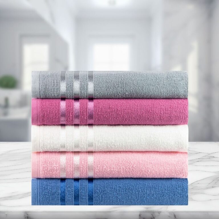 Kit 5pçs Toalhas de Rosto de 45x70cm 100% Algodã
