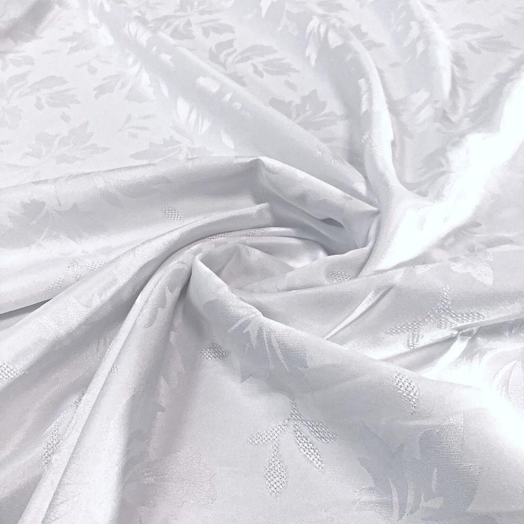 Tecido Jacquard Medalhão Adamascado Branco 5,00×2,80m