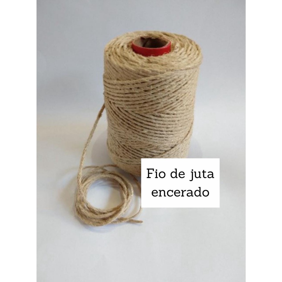 Fio de Juta Natural Encerado 10 Metros  Ecoart Kafe Embalagens