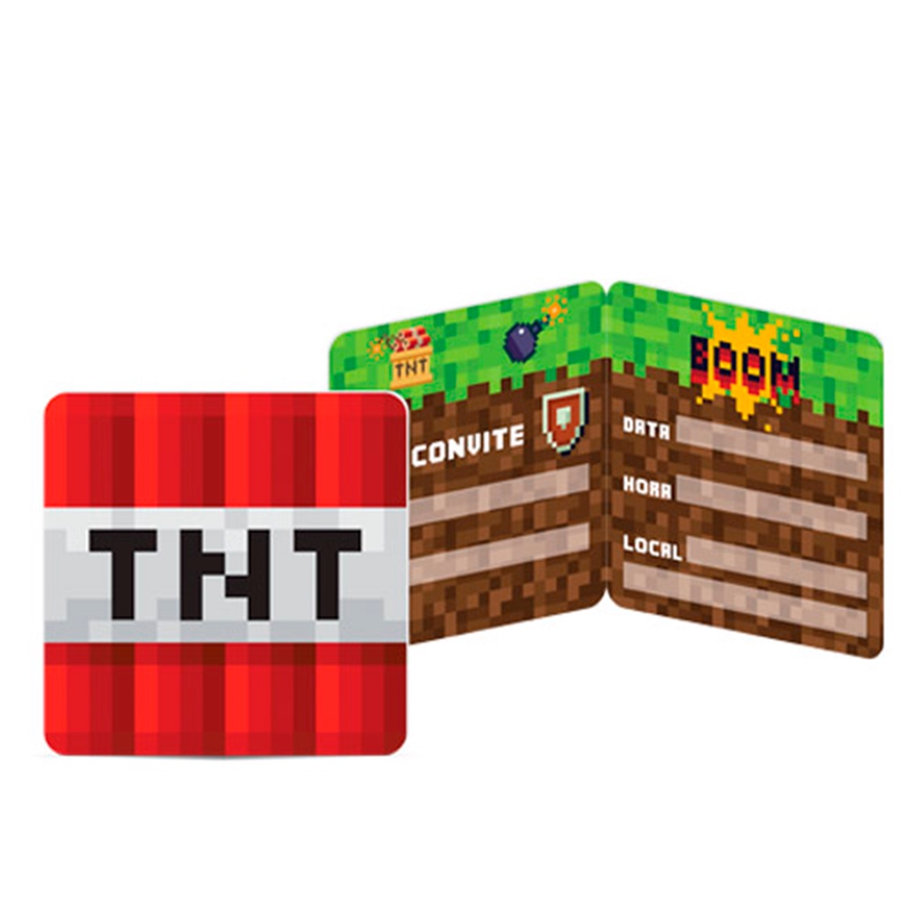 Convite Mini Pixels Junco 8und