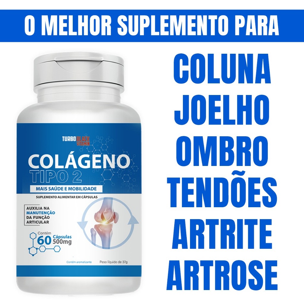 Colageno Tipo 2 Original Não Hidrolisado Não Desnaturado 40 mg – SUPLEMENTO ORIGINAL