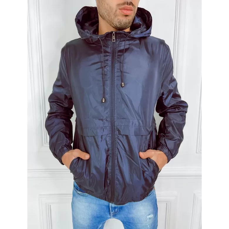Jaqueta Masculina Corta Vento com Touca e Bolsos Lateriais