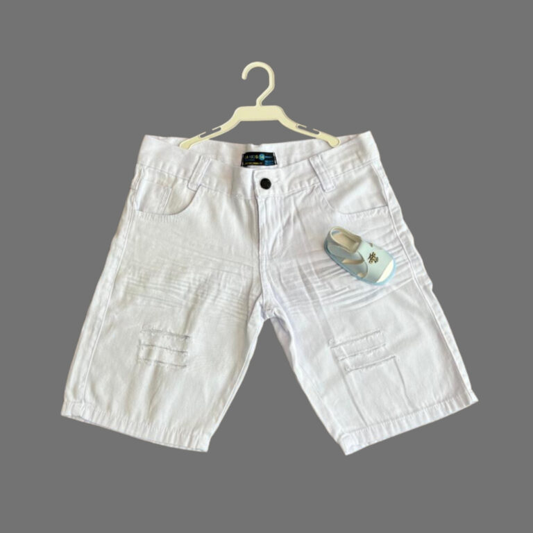 Bermuda Jeans rasgada infantil masculina juvenil d