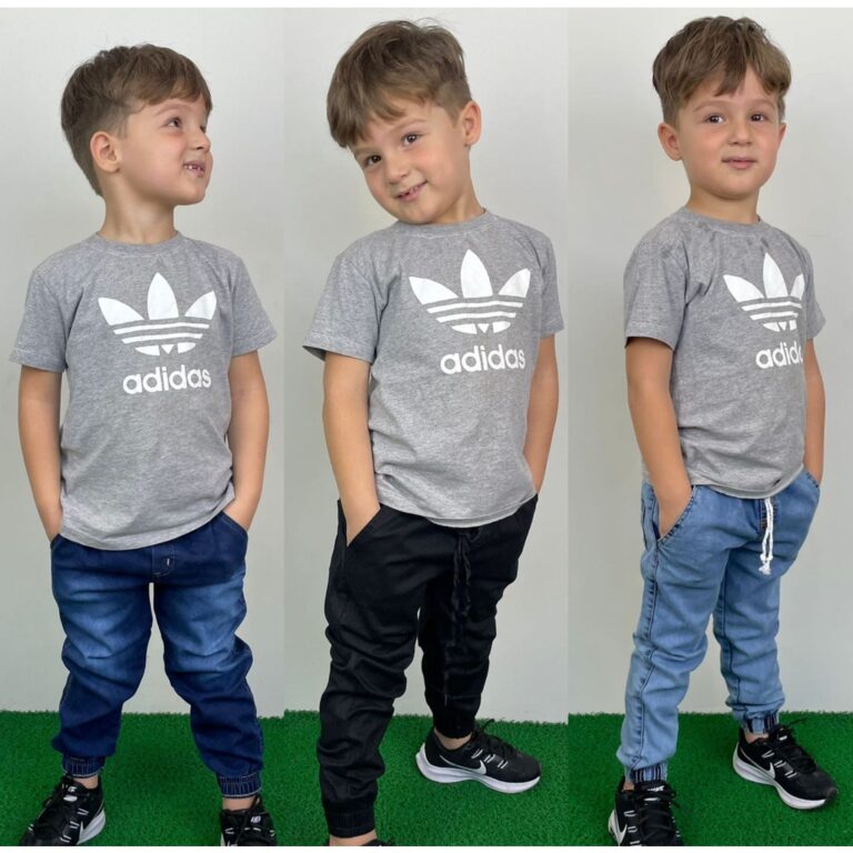 Kit 3 Calças Jogger Bebê Infantil Juvenil –