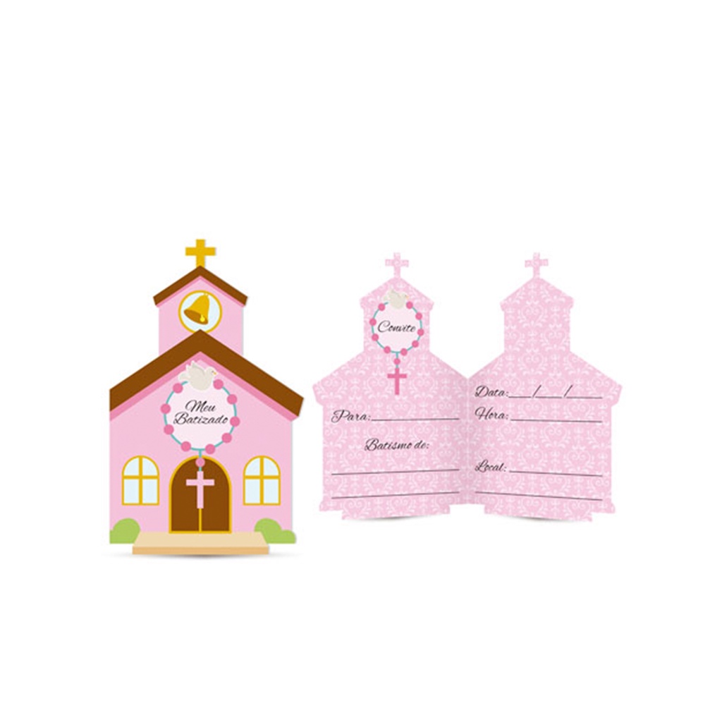 Convite Igreja Menina Junco 8und