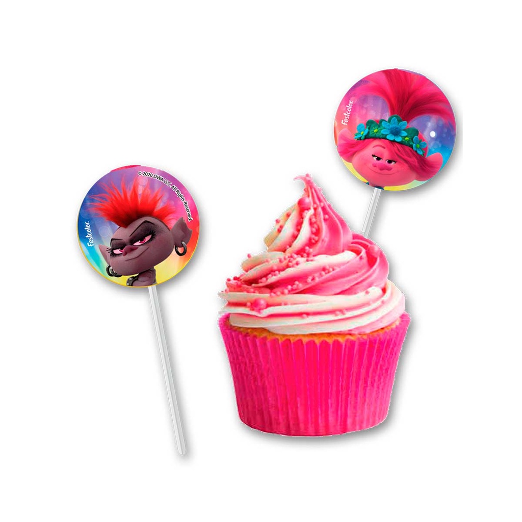 Bandeirinha para Docinhos Trolls Festcolor 8und