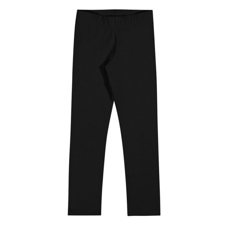 Legging Infantil Preto Cotton Verão Sem Flanela E
